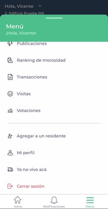 menu app MX