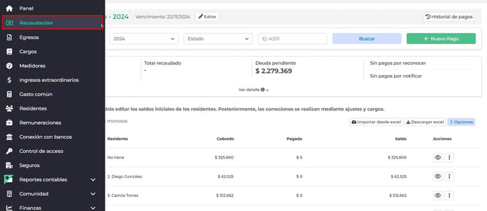 Recaudacion modulo